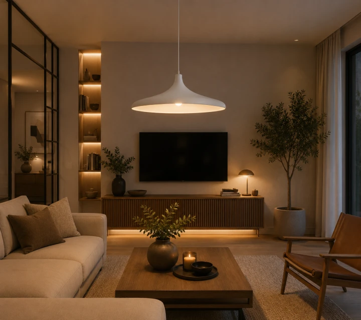 Lampa Wisząca Biała Nad Stół Wabi Sabi Japandi Fala Kapelusz