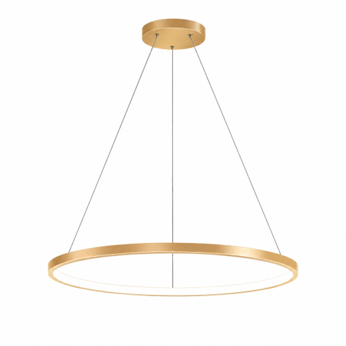 Nowoczesna Lampa Wisząca Złote Koło LED Ring Glamour