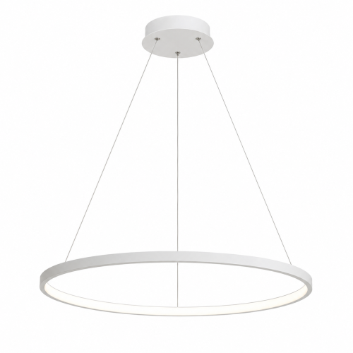 Nowoczesna Lampa Wisząca Białe Koło LED Ring Glamour