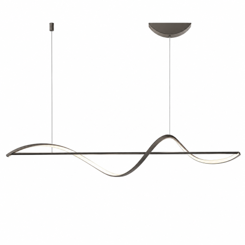 Lampa Wisząca LED Czarna Fala Nad Stół Wyspa Liniowa Modern Glamour