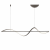 Lampa Wisząca LED Czarna Fala Nad Stół Wyspa Liniowa Modern Glamour