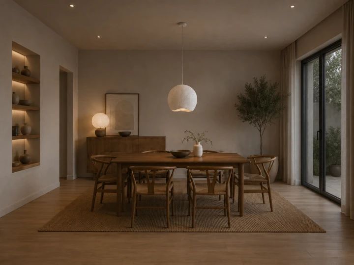 Lampa Wisząca Biały Kamień Kamyk Wabi Sabi Japandi 40 cm Nad Stół