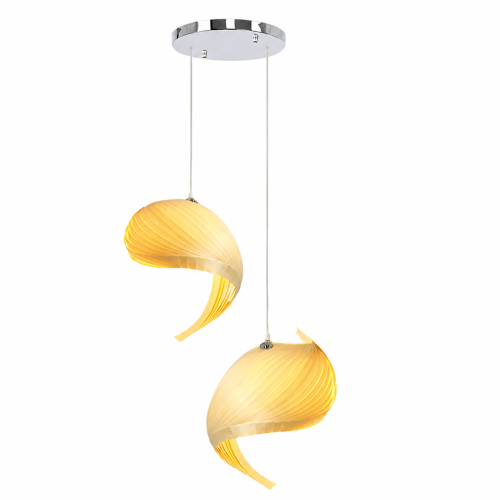Nowoczesna Lampa Wisząca Podwójna Muszla Kaskadowa Scandi Wabi-Sabi