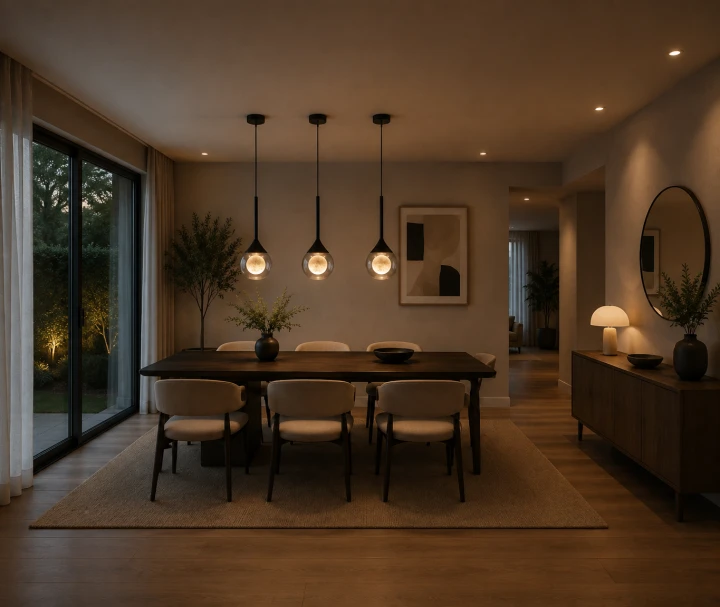 Designerska Lampa Wisząca Czarna Szklana Kula 25cm Regulowana LED