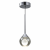 Designerska Lampa Wisząca Srebrna Szklana Kula 25cm Regulowana LED