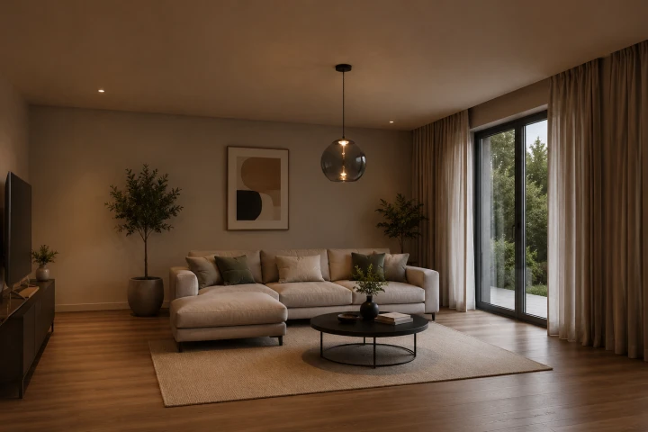 Nowoczesna Lampa Wisząca Kula Szklana Dymione Szkło Czarna do Salonu
