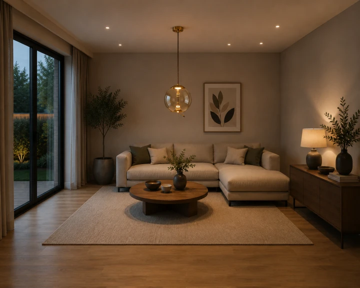 Nowoczesna Lampa Wisząca Kula Miodowe Szkło Mosiężna Złota do Salonu