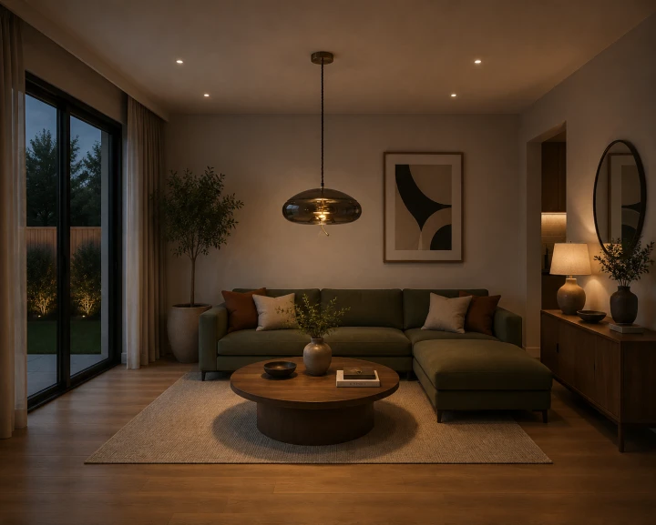 Lampa Wisząca Szklany Dysk Dymiony Grafit Czarny Sypialnia Loft