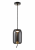 Lampa Wisząca Szklany Walec Czarny Sypialnia Glamour