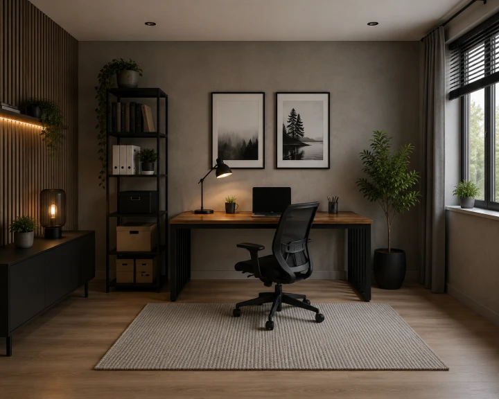 Biurko Loft 180x70cm Duże Stół Metalowe Nogi Lamela Dąb Rustykalny