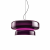 Designerska Lampa Wisząca Ciemny Fiolet Purpurowa Szklana do Jadalni