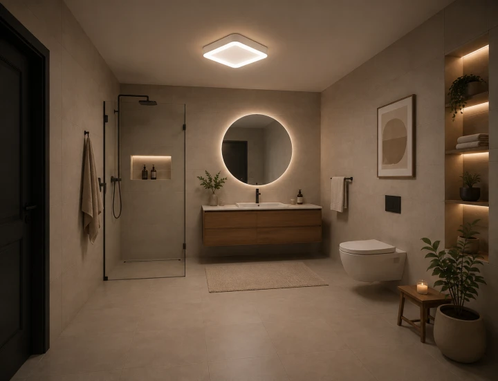 Plafon LED Sufitowy Biały Kwadratowy Ryflowany 50cm 72W Modern + Pilot