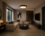 Plafon LED Sufitowy Czarny Okrągły Ryflowany 50cm 68W Modern + Pilot