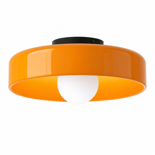 Plafon sufitowy szklany UFO Retro pomarańczowy 25 CM
