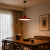 Designerska Lampa Wisząca LED Żyrandol UFO Talerz Czerwony 30 CM