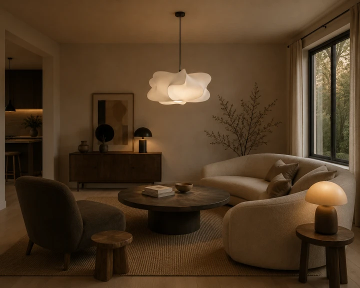 Lampa Wisząca NIMBUS White Cloud Designerska Biała Chmura do Sypialni i Pokoju