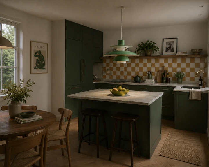 Lampa Wisząca PH Żyrandol Skandynawski Talerze Nordic Green