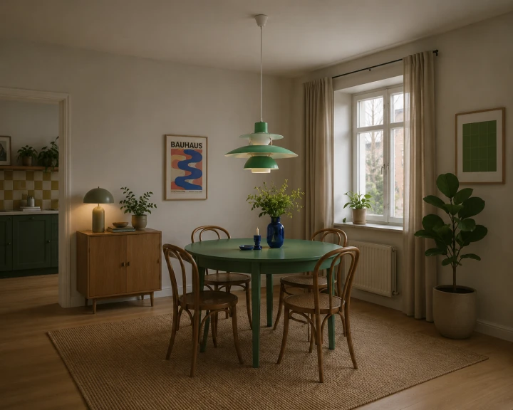 Lampa Wisząca PH Żyrandol Skandynawski Talerze Nordic Green