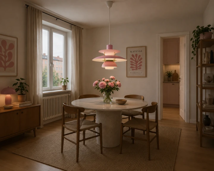Lampa Wisząca PH Żyrandol Skandynawski Talerze Nordic Pink