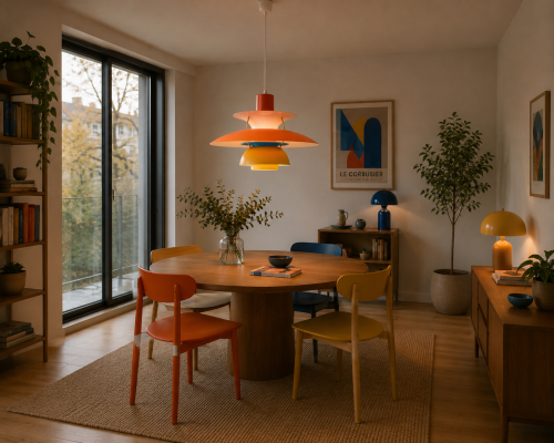 Lampa Wisząca PH Żyrandol Skandynawski Talerze Nordic Orange
