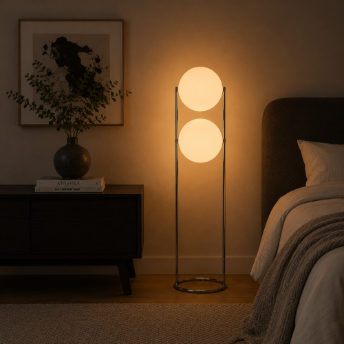 Lampa podłogowa LED Gerrault Delord Saturn Duo 120 cm
