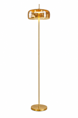 Lampa Podłogowa AMBER GLOW Gold Designerska Lampa Stojąca Premium 167 cm