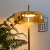 Lampa Podłogowa AMBER GLOW Gold Designerska Lampa Stojąca Premium 167 cm
