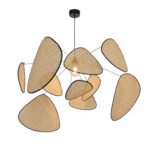 Lampa wisząca Boho Savanna z plecionym abażurem 70 cm