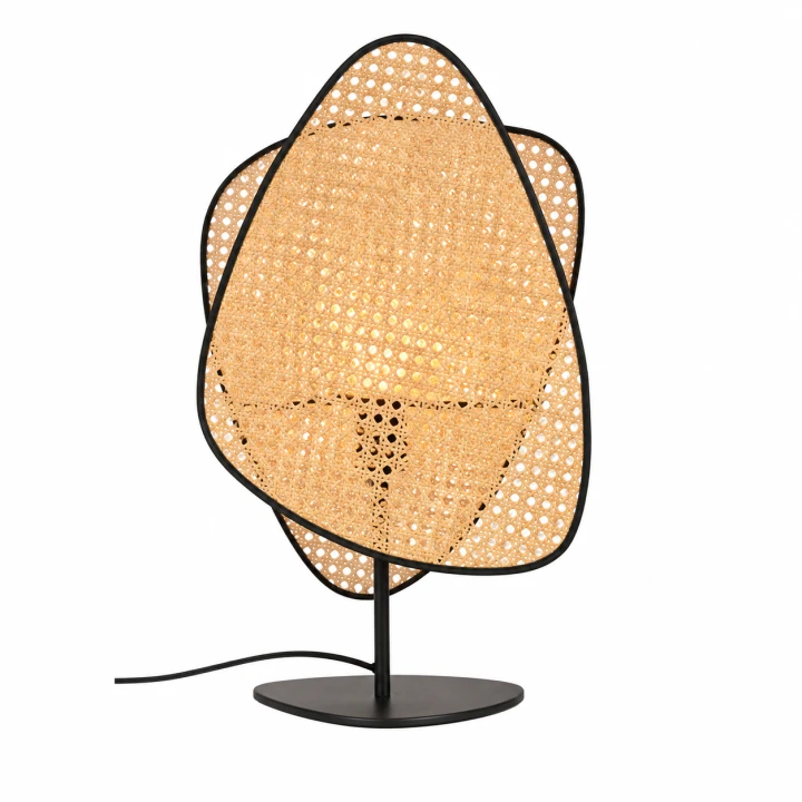 Lampa podłogowa stojąca Boho Bali Glow z plecionym abażurem