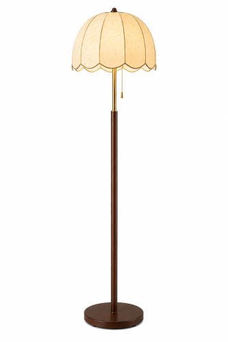 Lampa podłogowa stojąca Florence Bloom z materiałowym abażurem 152 cm