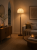 Lampa podłogowa stojąca Florence Bloom z materiałowym abażurem 152 cm