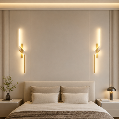 Zestaw kinkietów ściennych Lampa LED Linea Noir złoty