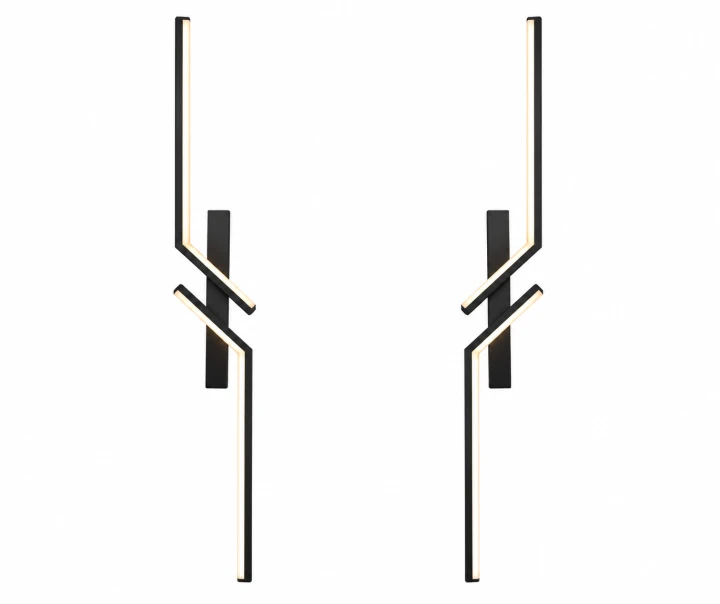 Zestaw kinkietów ściennych Lampa LED Linea Noir czarny