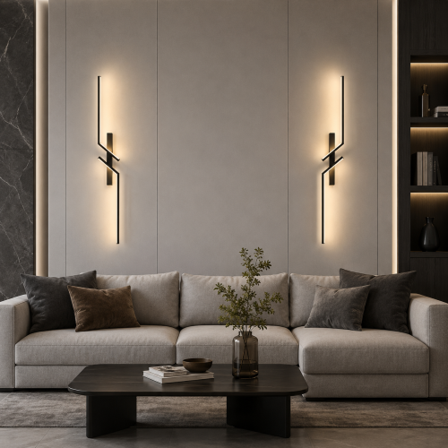 Zestaw kinkietów ściennych Lampa LED Linea Noir czarny