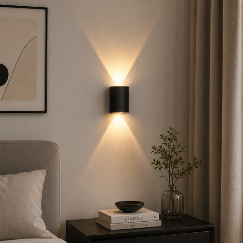 Kinkiet ścienny LED Velora 2 W wodoodporny czarny