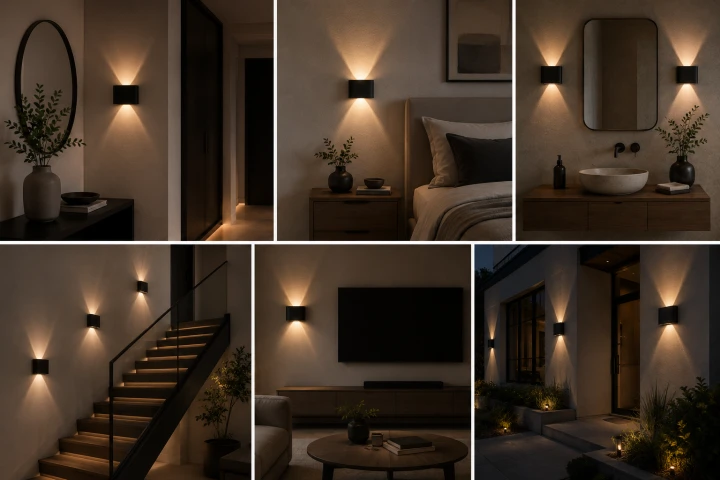 Kinkiet ścienny LED Velora 4 W wodoodporny czarny